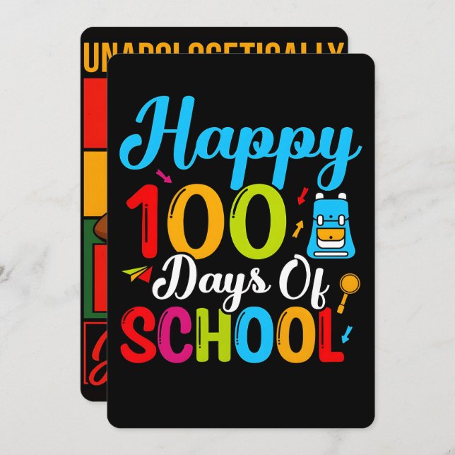 Tarjeta Festiva 100 Days Learning Black History 2026 Poster  (Anverso / Reverso)