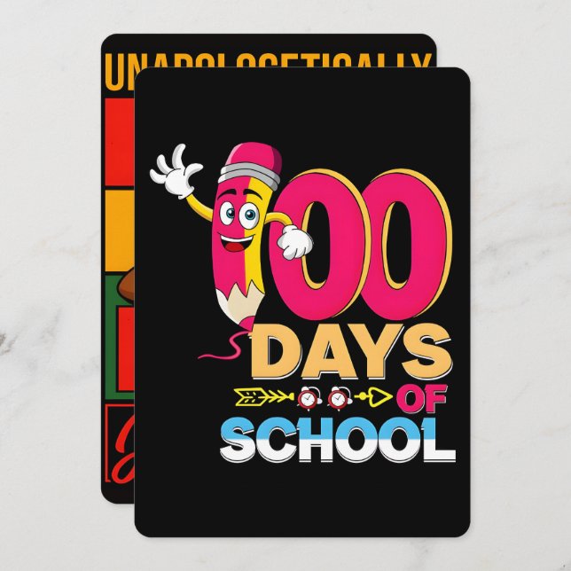 Tarjeta Festiva 100 Days Learning Black History 2026 Poster  (Anverso / Reverso)