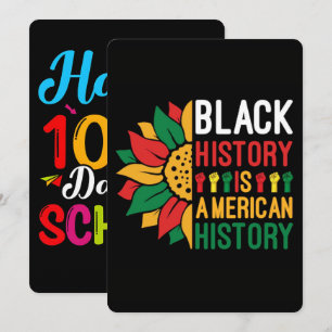Tarjeta Festiva 100 días aprendiendo historia negra 2026