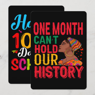 Tarjeta Festiva 100 días aprendiendo historia negra 2026
