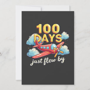 Tarjeta Festiva 100 días pasaron volando en avión 100 días de escu