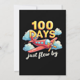 Tarjeta Festiva 100 días pasaron volando en avión 100 días de escu