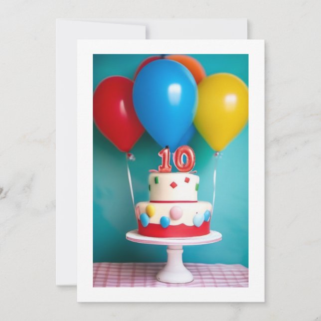Tarjeta Festiva 10 Años (Anverso)