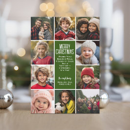 Tarjeta Festiva 10 Borde fotográfico - Merry Christmas Retro Line 