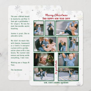 Tarjeta Festiva 10 Fotos Carta Collage Cute Elegante Personalizada