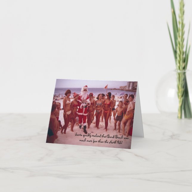 Tarjeta Festiva 11306154, Santa elige Bondi (Anverso)