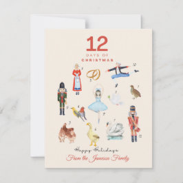 Tarjeta Festiva 12 días de Navidades