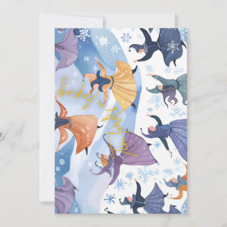 Tarjeta Festiva 12 días de Navidades - 10 señores saltando