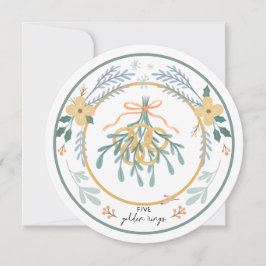 Tarjeta Festiva 12 días de Navidades Cinco