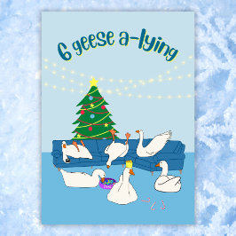 Tarjeta Festiva 12 días de Navidades personalizado gracioso