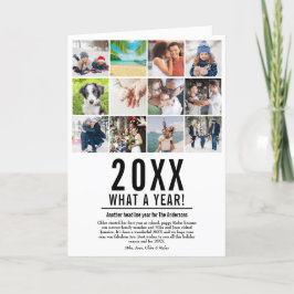 Tarjeta Festiva 12 Noticias Familiares de Fotos Año en Revisión Qu