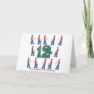 Tarjeta Festiva 12 Tambores