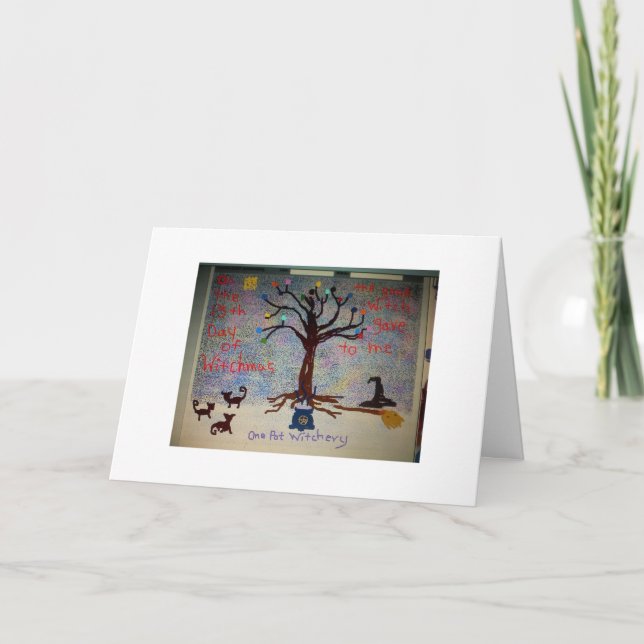 Tarjeta Festiva 13 días de Witchmas (Anverso)