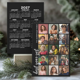 Tarjeta Festiva 15 Foto Mejor Año Hasta Ahora Calendario HYN 2027