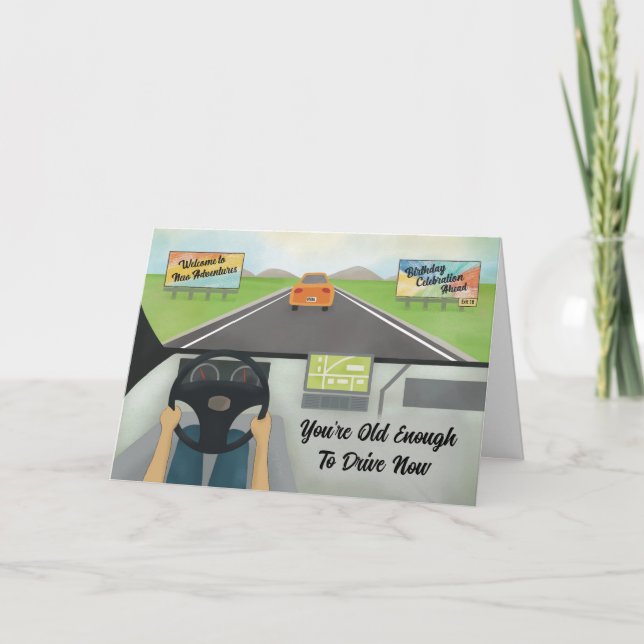 Tarjeta Festiva 16 años suficiente para conducir (Anverso)