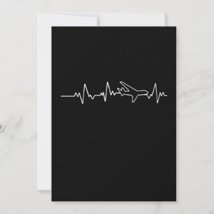 Tarjeta Festiva 16.Latido del corazón de avión Me encanta la aviac