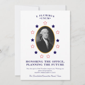 Tarjeta Festiva 1776 George Washington President's Day Campaign