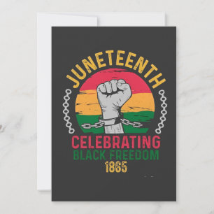 Tarjeta Festiva 18 de junio celebrando la libertad negra 1865