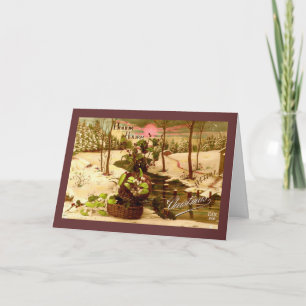 Tarjeta Festiva 1910 Buen Año Felicitaciones de Año Nuevo en Franc