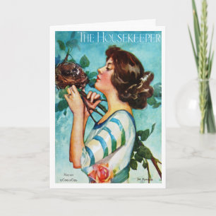 TARJETA FESTIVA ¡¡¡1912!!! LA COBERTURA DE LA PRIMAVERA DE "EL NID