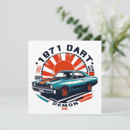 Tarjeta Festiva 1971 Dart Demon 340