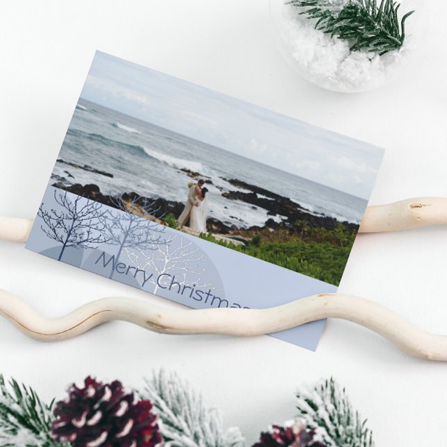 Tarjeta Festiva 1.ᵉʳ árbol azul de vacaciones para Navidades o cua (Subido por el creador)