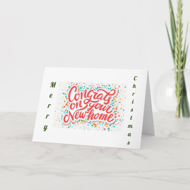 TARJETA FESTIVA *1.ᵉʳ NAVIDADES* EN TU **NUEVO HOGAR** (Anverso)