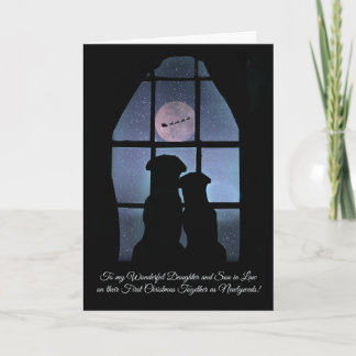 Tarjeta Festiva 1.ᵉʳ Navidades Juntos Hija e Hijo en Derecho