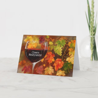 Tarjeta Festiva 1.ᵉʳ Vino de pareja casada de recién casados en Ac