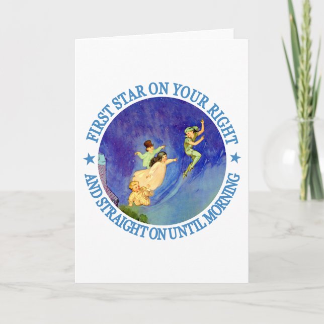 TARJETA FESTIVA 1 ESTRELLA A SU DERECHA, DIRECTA HASTA LA MAÑANA (Anverso)