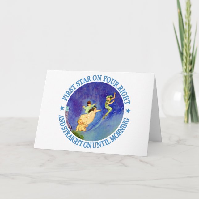 TARJETA FESTIVA 1 ESTRELLA A SU DERECHA, DIRECTA HASTA LA MAÑANA (Anverso)