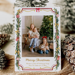 Tarjeta Festiva 1 Foto Navidades Festividades Foliage Botánico & B