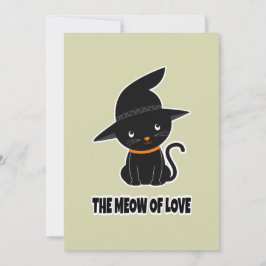 Tarjeta Festiva 1.gato negro hermoso lindo maullar de amor