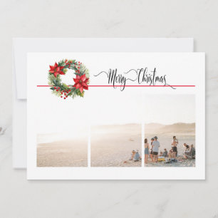 Tarjeta Festiva 1 ó 3 fotos con Navidades de la guerra de feriados