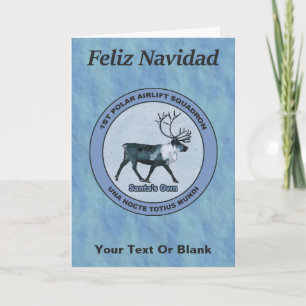 Tarjeta Festiva 1er Escuadrón de Transporte Aéreo Polar de Santa -