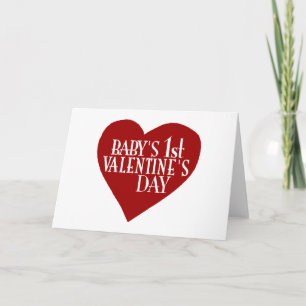 Tarjeta Festiva 1r el día de San Valentín del bebé