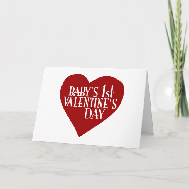Tarjeta Festiva 1r el día de San Valentín del bebé (Anverso)