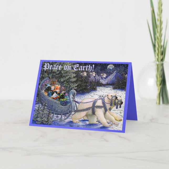 Tarjeta Festiva ¡2010XMASCatCard, paz en la tierra! (Anverso)