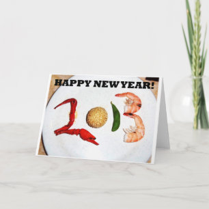 Tarjeta Festiva 2013 chinos asiáticos de la Feliz Año Nuevo