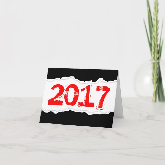 Tarjeta Festiva 2017 (papel roto) (Anverso)