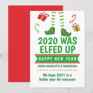 Tarjeta Festiva 2020 Estaba hartas de feliz Año Nuevo