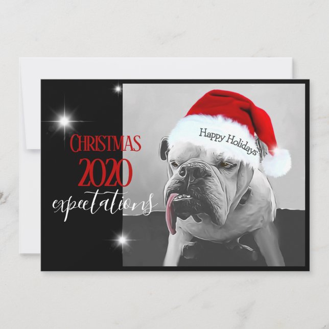 Tarjeta Festiva 2020 expectativas de los Navidades, Huey en Santa  (Anverso)