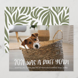 Tarjeta Festiva 2021 fue un año espantoso para la foto de un perro
