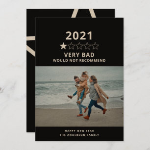 Tarjeta Festiva 2021 mal año en revisión foto de 5 estrellas