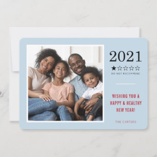 Tarjeta Festiva 2021 NO RECOMENDAR divertido 1 estrella de clasifi
