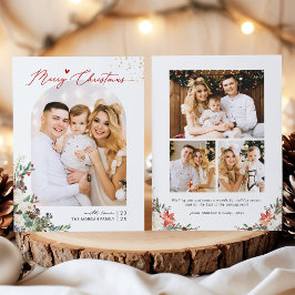 Tarjeta Festiva 2022 New Design Modern Arch Photo Merry Christmas