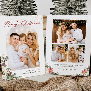 Tarjeta Festiva 2022 New Design Modern Arch Photo Merry Christmas