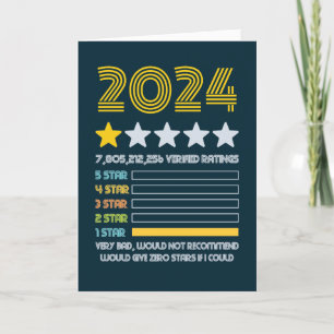 Tarjeta Festiva 2024 Muy malo 1 estrella Clasificación Cero si pud