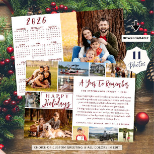 Tarjeta Festiva 2025 A Year To Recordar 11 Photo 2026 Calendar