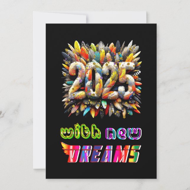 Tarjeta Festiva 2025 Con Nuevos Sueños (Anverso)